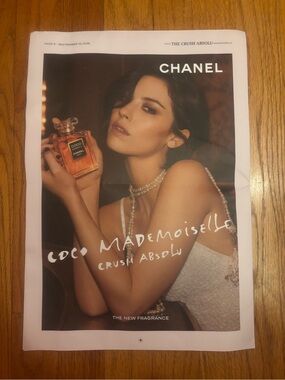 CHANEL Coco Mademoiselle Fragrance Ad - Black, Gold, Cream NEW 2026 from NYC